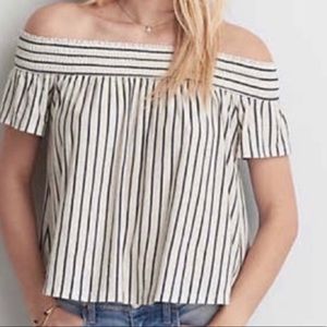 American Eagle stripped off the shoulder top